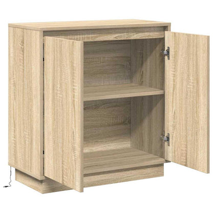 vidaXL LED Sideboard for Sonoma Oak 71 x 34.5 x 75 cm Engineered Wood