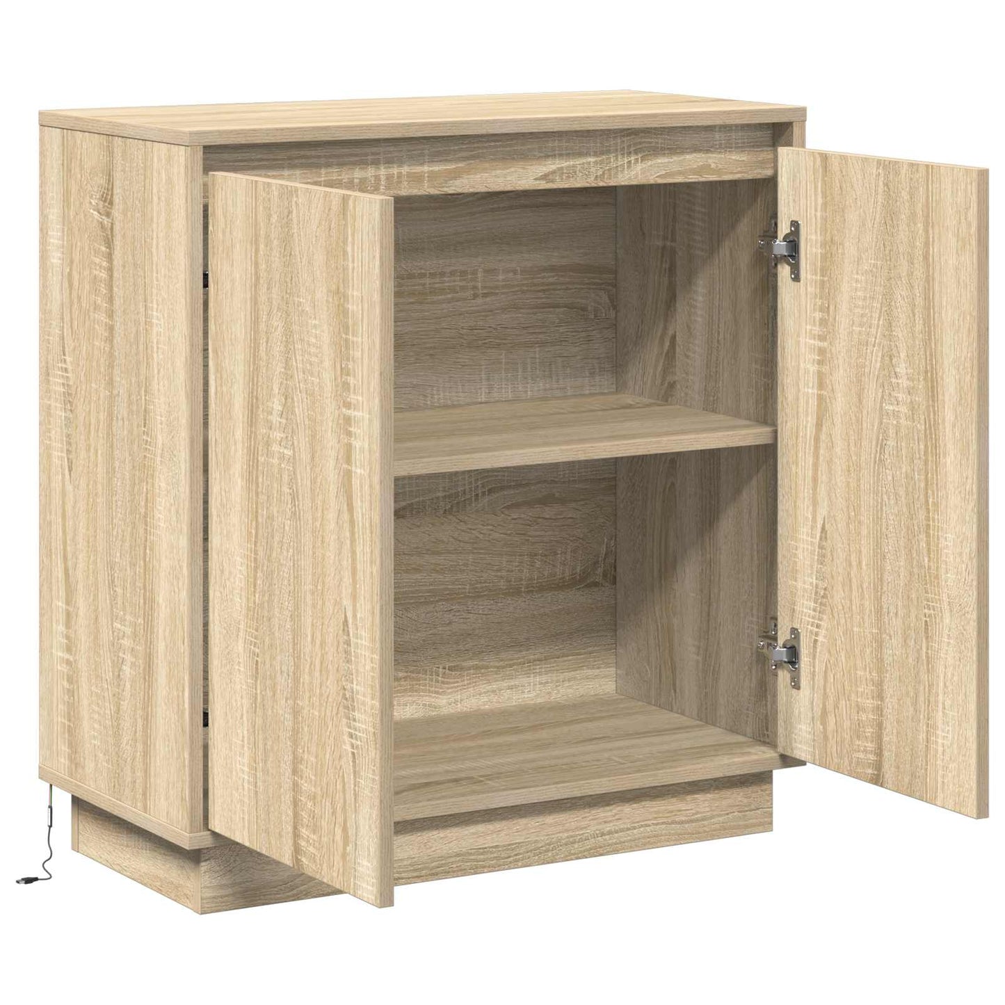vidaXL LED Sideboard for Sonoma Oak 71 x 34.5 x 75 cm Engineered Wood