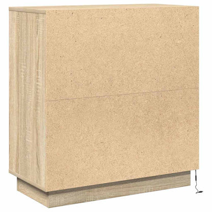 vidaXL LED Sideboard for Sonoma Oak 71 x 34.5 x 75 cm Engineered Wood
