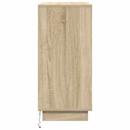 vidaXL LED Sideboard for Sonoma Oak 71 x 34.5 x 75 cm Engineered Wood