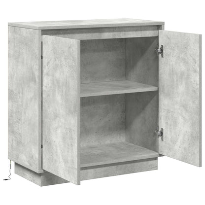 vidaXL LED Sideboard Concrete Grey 71 x 34.5 x 75 cm Engineered Wood