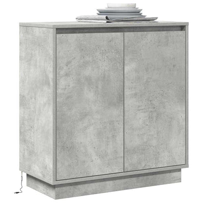 vidaXL LED Sideboard Concrete Grey 71 x 34.5 x 75 cm Engineered Wood