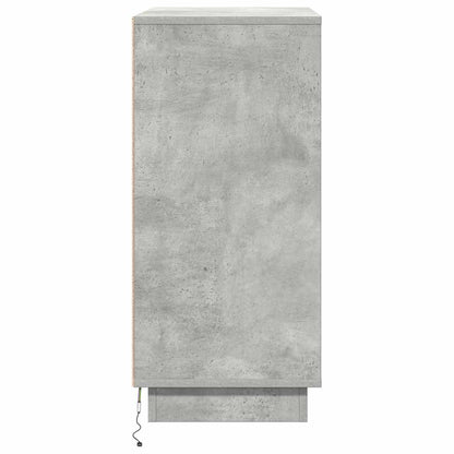 vidaXL LED Sideboard Concrete Grey 71 x 34.5 x 75 cm Engineered Wood