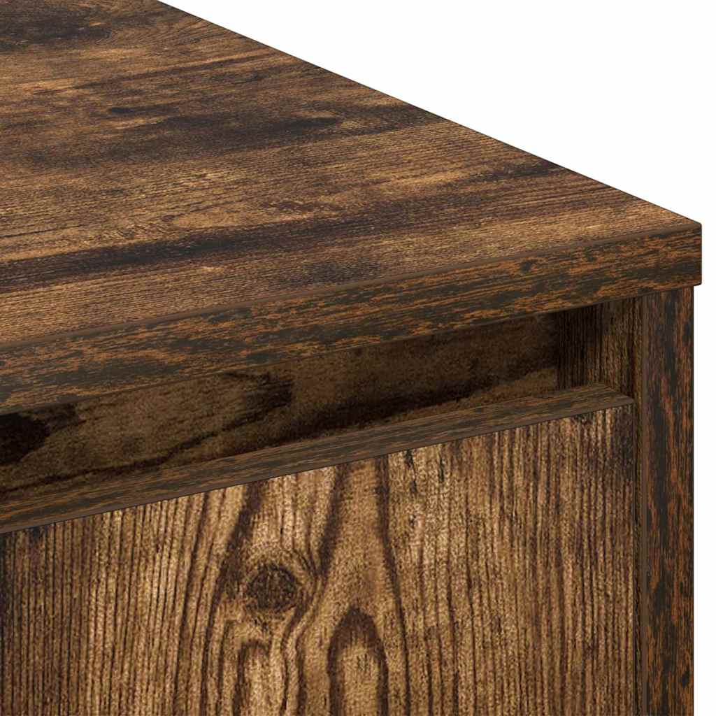 vidaXL LED Sideboard Smoked Oak 71 x 34.5 x 75 cm Engineered Wood
