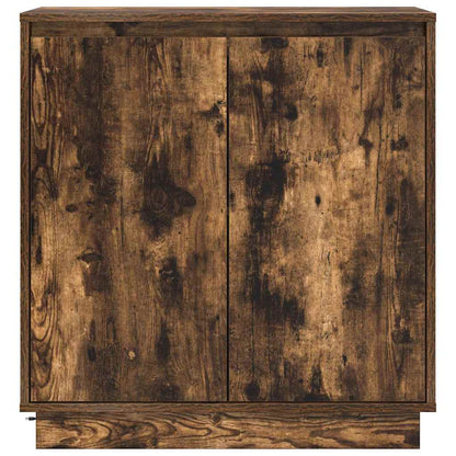 vidaXL LED Sideboard for Smoked Oak 71 x 34.5 x 75 cm Engineered Wood