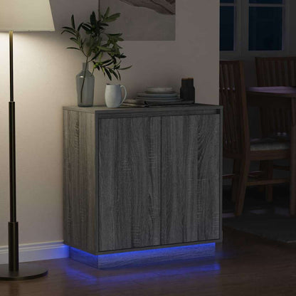 vidaXL LED Sideboard for Grey Sonoma 71 x 34.5 x 75 cm