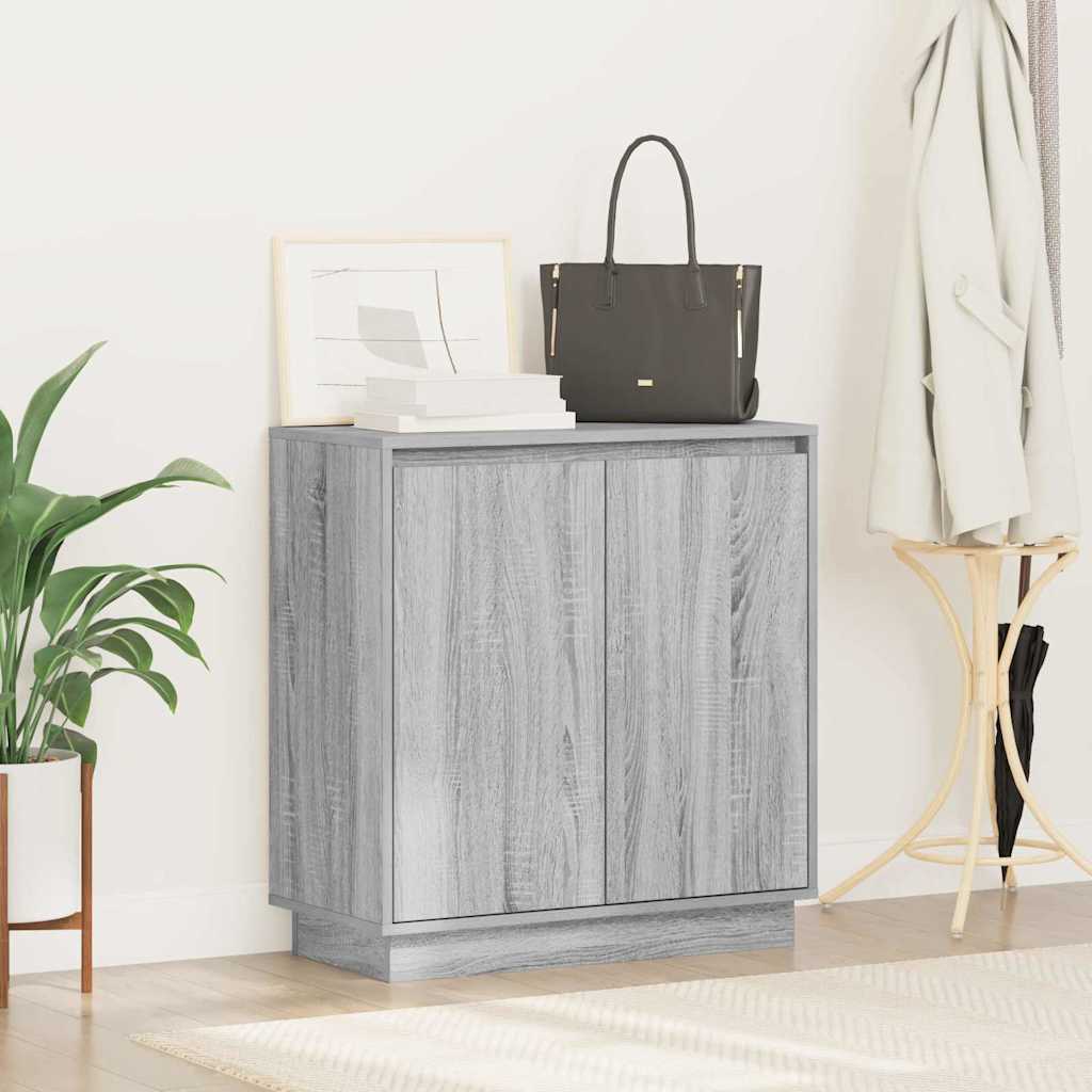 vidaXL LED Sideboard for Grey Sonoma 71 x 34.5 x 75 cm