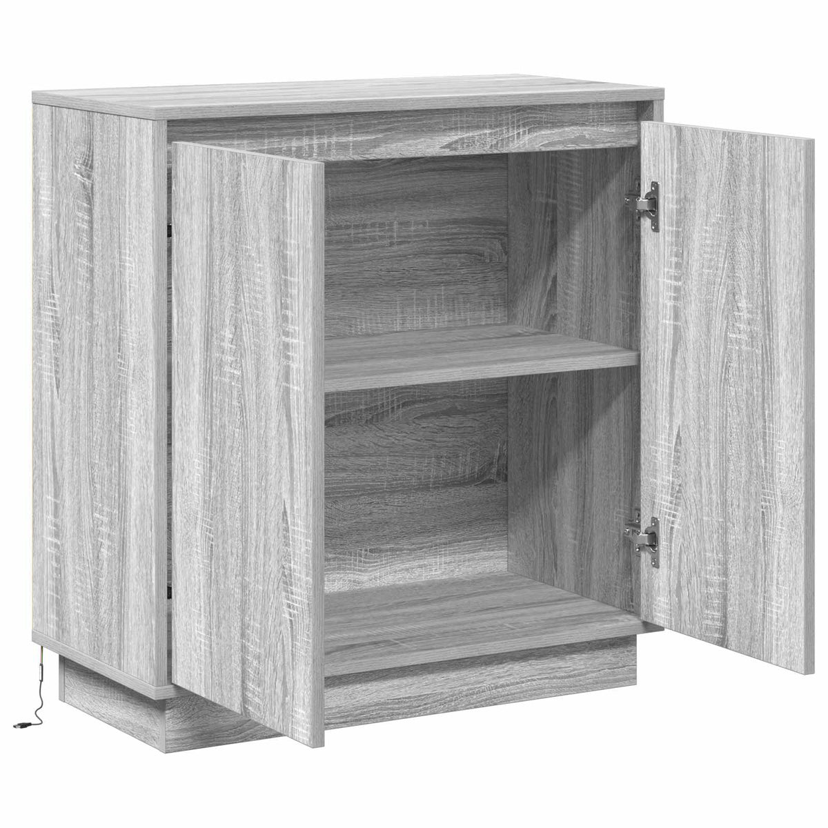 vidaXL LED Sideboard Grey Sonoma 71 x 34.5 x 75 cm Engineered Wood