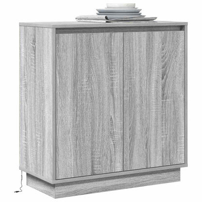 vidaXL LED Sideboard for Grey Sonoma 71 x 34.5 x 75 cm