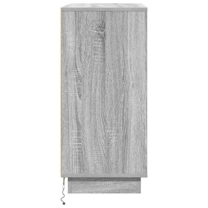 vidaXL LED Sideboard for Grey Sonoma 71 x 34.5 x 75 cm