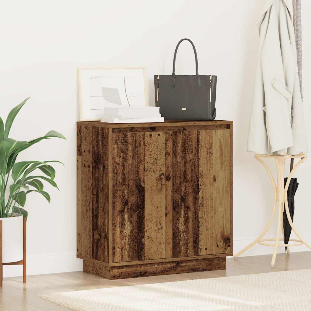 vidaXL LED Sideboard for Old Wood 71 x 34.5 x 75 cm Engineered Wood