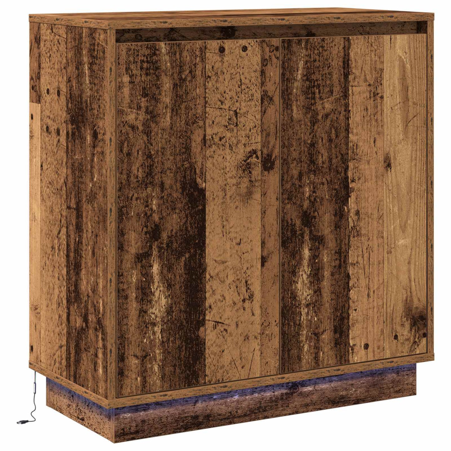 vidaXL LED Sideboard for Old Wood 71 x 34.5 x 75 cm Engineered Wood