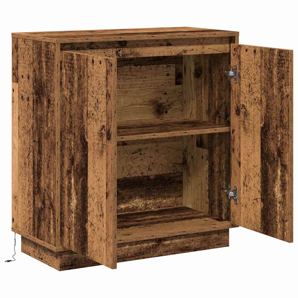 vidaXL LED Sideboard for Old Wood 71 x 34.5 x 75 cm Engineered Wood