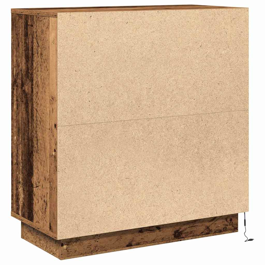 vidaXL LED Sideboard for Old Wood 71 x 34.5 x 75 cm Engineered Wood