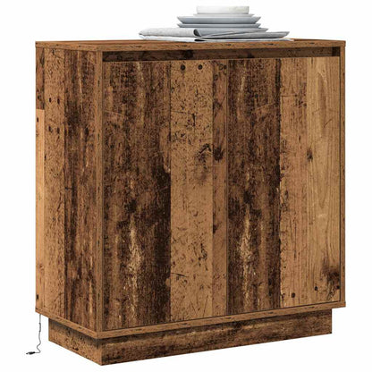 vidaXL LED Sideboard for Old Wood 71 x 34.5 x 75 cm Engineered Wood