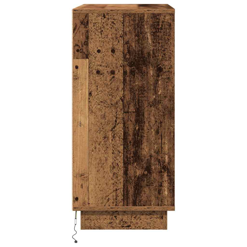 vidaXL LED Sideboard for Old Wood 71 x 34.5 x 75 cm Engineered Wood