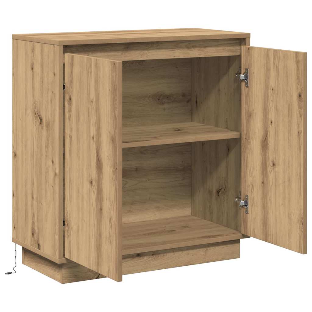 vidaXL LED Sideboard Artisan Oak 71 x 34.5 x 75 cm Engineered Wood