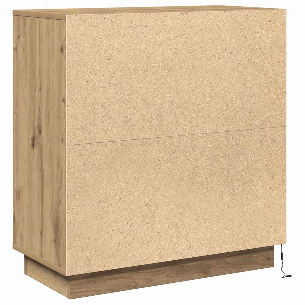 vidaXL LED Sideboard Artisan Oak 71 x 34.5 x 75 cm Engineered Wood