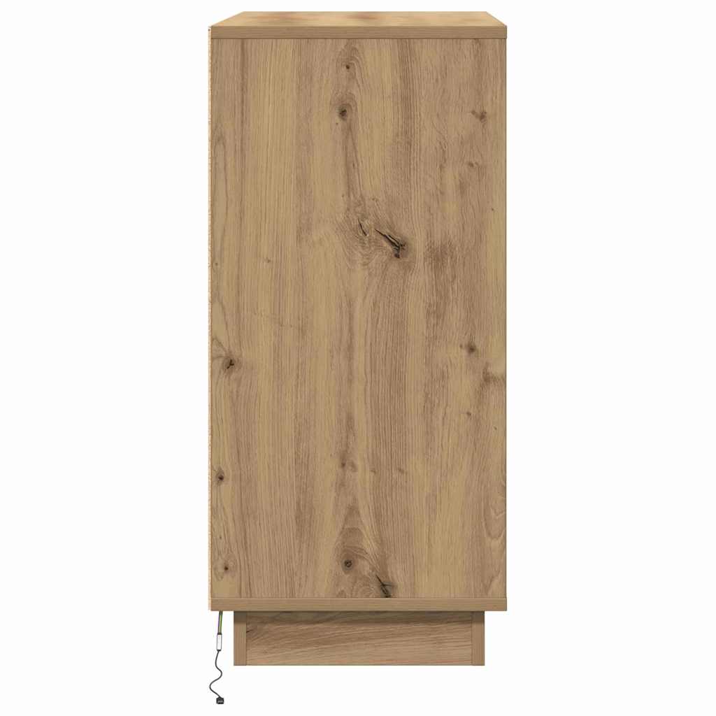 vidaXL LED Sideboard Artisan Oak 71 x 34.5 x 75 cm Engineered Wood
