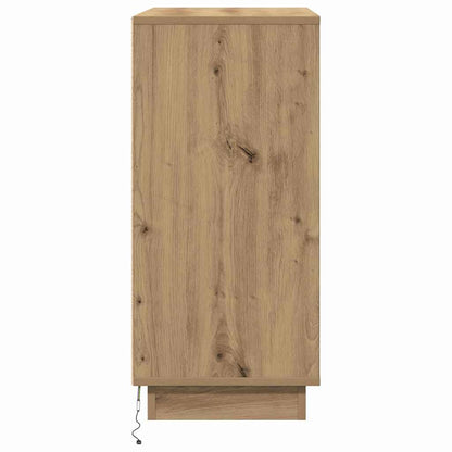 vidaXL LED Sideboard Artisan Oak 71 x 34.5 x 75 cm Engineered Wood