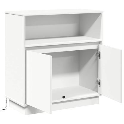 vidaXL LED Sideboard White 71 x 34.5 x 75 cm Engineered Wood