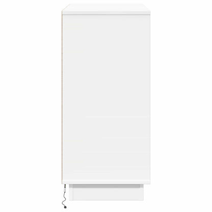 vidaXL LED Sideboard White 71 x 34.5 x 75 cm Engineered Wood