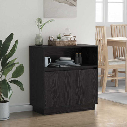 vidaXL LED Sideboard Black Oak 71 x 34.5 x 75 cm Engineered Wood