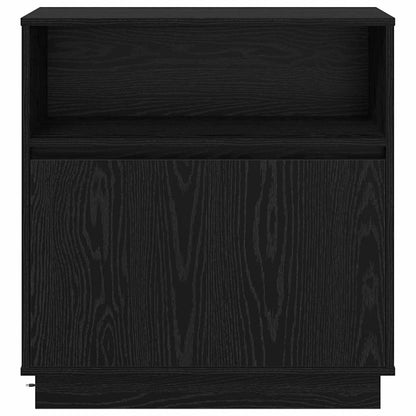 vidaXL LED Sideboard Black Oak 71 x 34.5 x 75 cm Engineered Wood