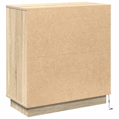 vidaXL LED Sideboard Sonoma Oak 71 x 34.5 x 75 cm Engineered Wood
