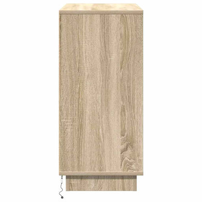 vidaXL LED Sideboard Sonoma Oak 71 x 34.5 x 75 cm Engineered Wood