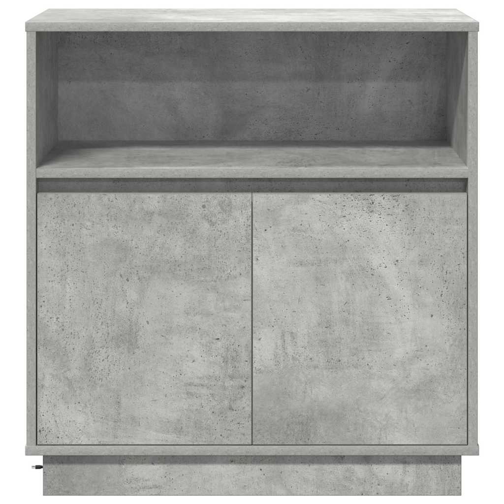 vidaXL LED Sideboard Concrete grey 71 x 34.5 x 75 cm Engineered Wood