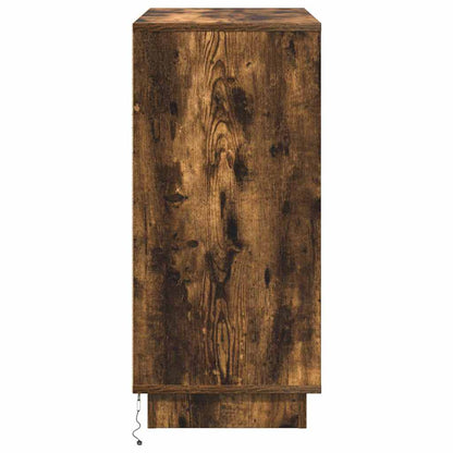 vidaXL LED Sideboard Smoked Oak 71 x 34.5 x 75 cm Engineered Wood