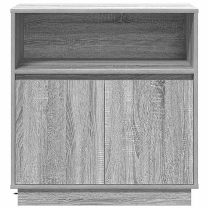 vidaXL LED Sideboard Grey Sonoma 71 x 34.5 x 75 cm Engineered Wood