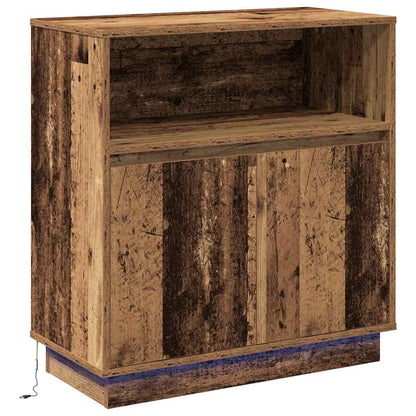 vidaXL LED Sideboard Old Wood 71 x 34.5 x 75 cm Engineered Wood