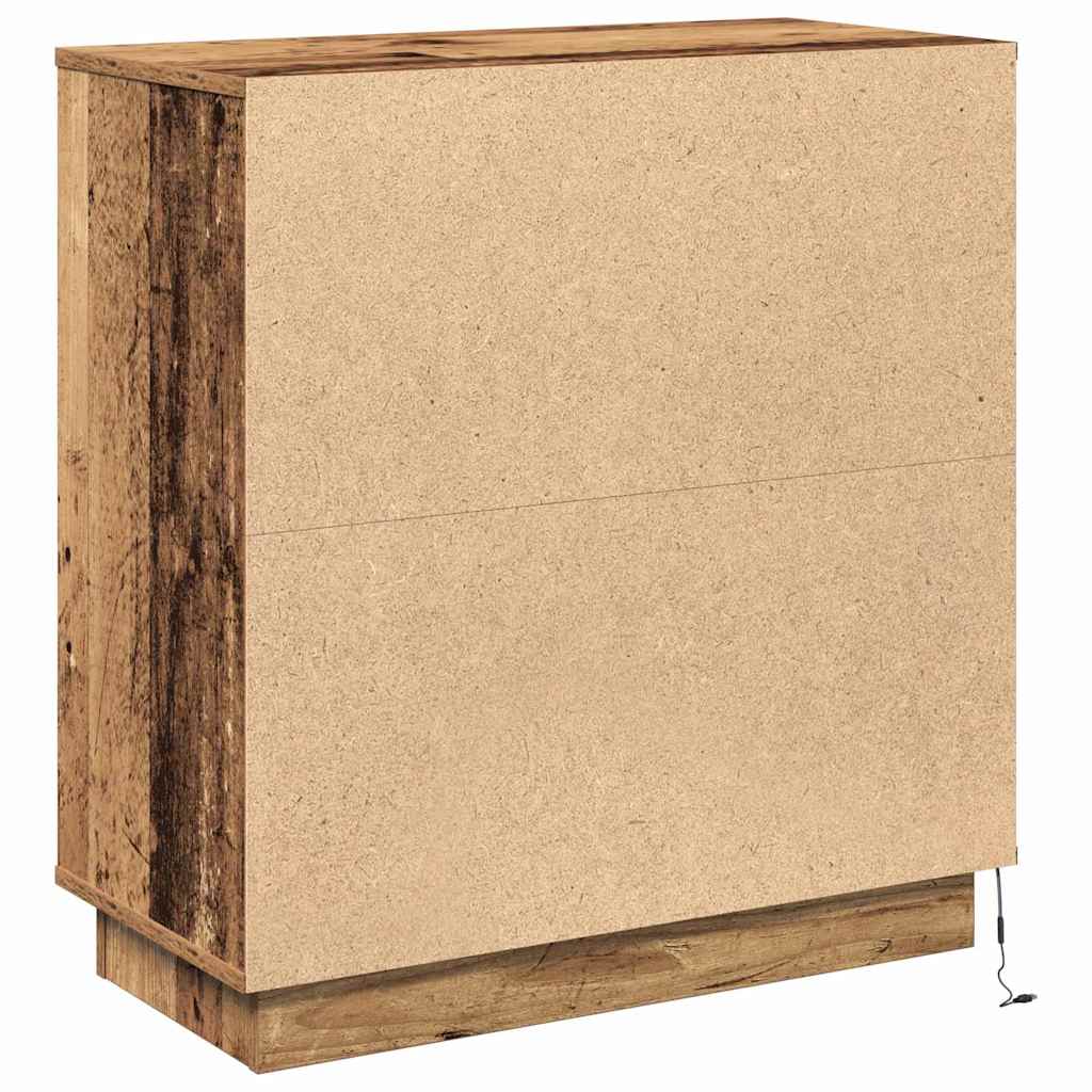 vidaXL LED Sideboard Old Wood 71 x 34.5 x 75 cm Engineered Wood