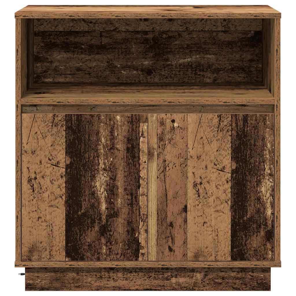 vidaXL LED Sideboard Old Wood 71 x 34.5 x 75 cm Engineered Wood