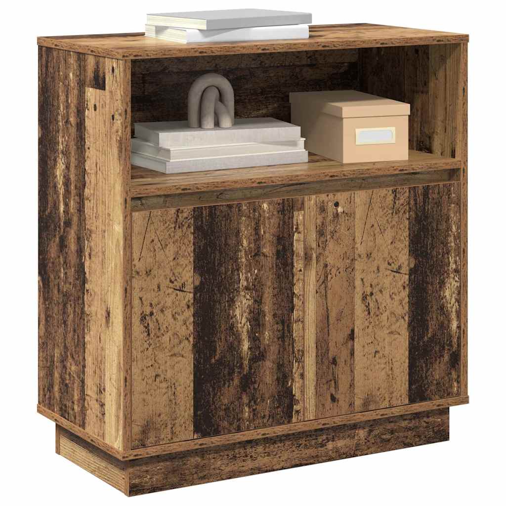 vidaXL LED Sideboard Old Wood 71 x 34.5 x 75 cm Engineered Wood