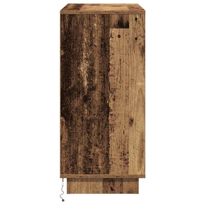 vidaXL LED Sideboard Old Wood 71 x 34.5 x 75 cm Engineered Wood