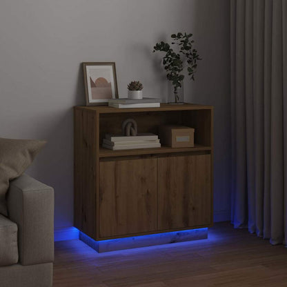 vidaXL LED Sideboard Artisan Oak 71 x 34.5 x 75 cm Engineered Wood