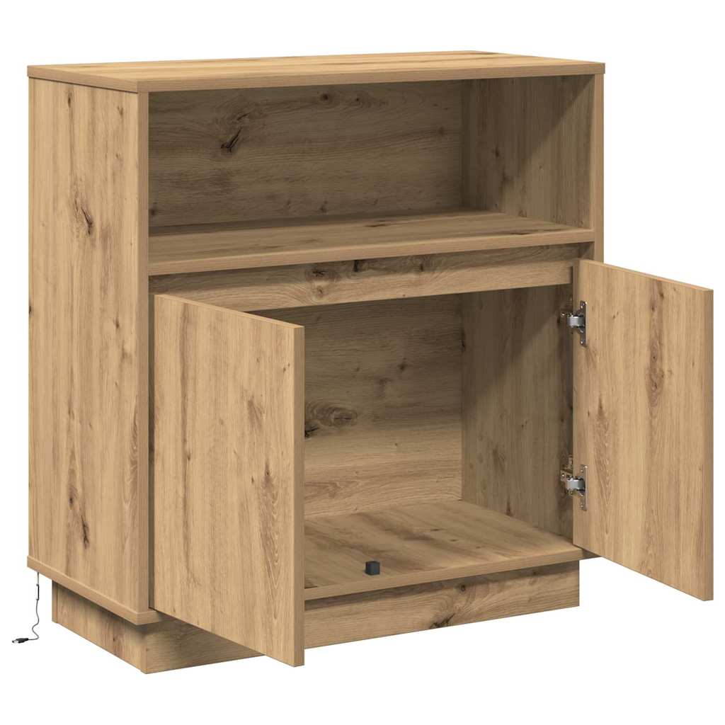 vidaXL LED Sideboard Artisan Oak 71 x 34.5 x 75 cm Engineered Wood