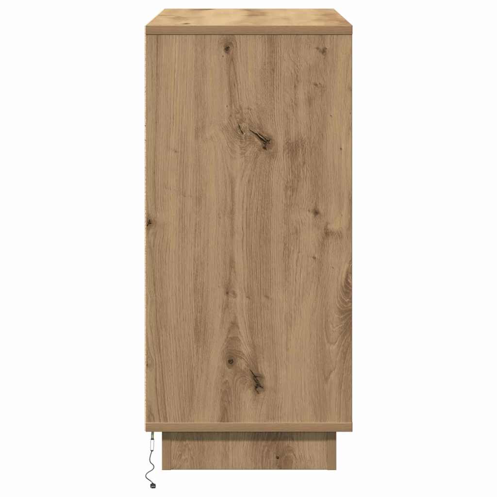 vidaXL LED Sideboard Artisan Oak 71 x 34.5 x 75 cm Engineered Wood