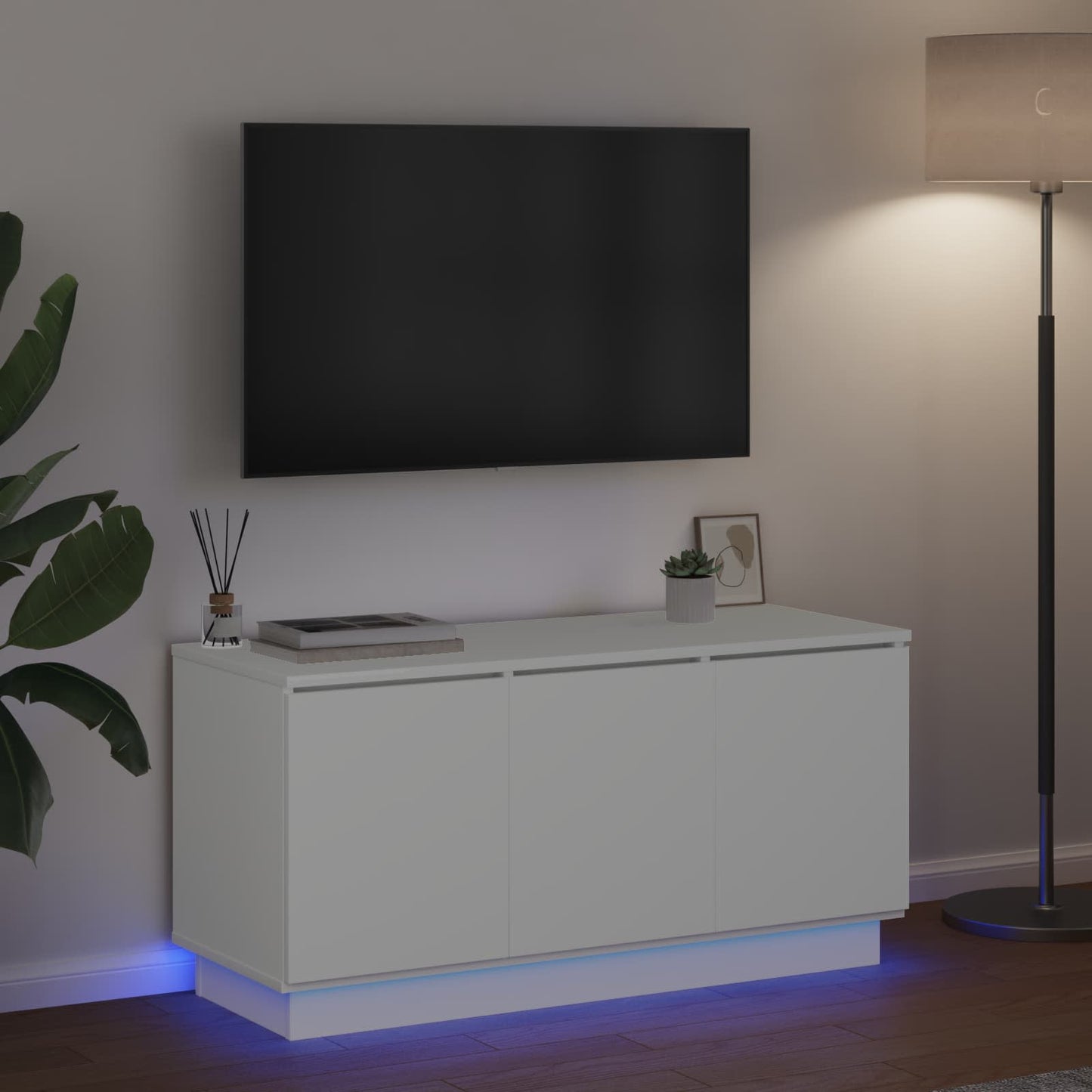 vidaXL TV Cabinet 100 x 38 x 49 cm White Engineered Wood