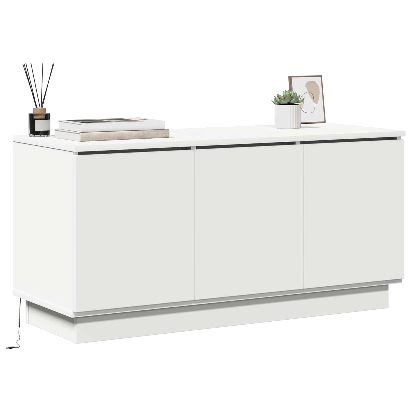 vidaXL TV Cabinet 100 x 38 x 49 cm White Engineered Wood