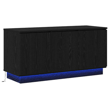 vidaXL TV Cabinet Black Oak 100 x 38 x 49 cm Engineered Wood