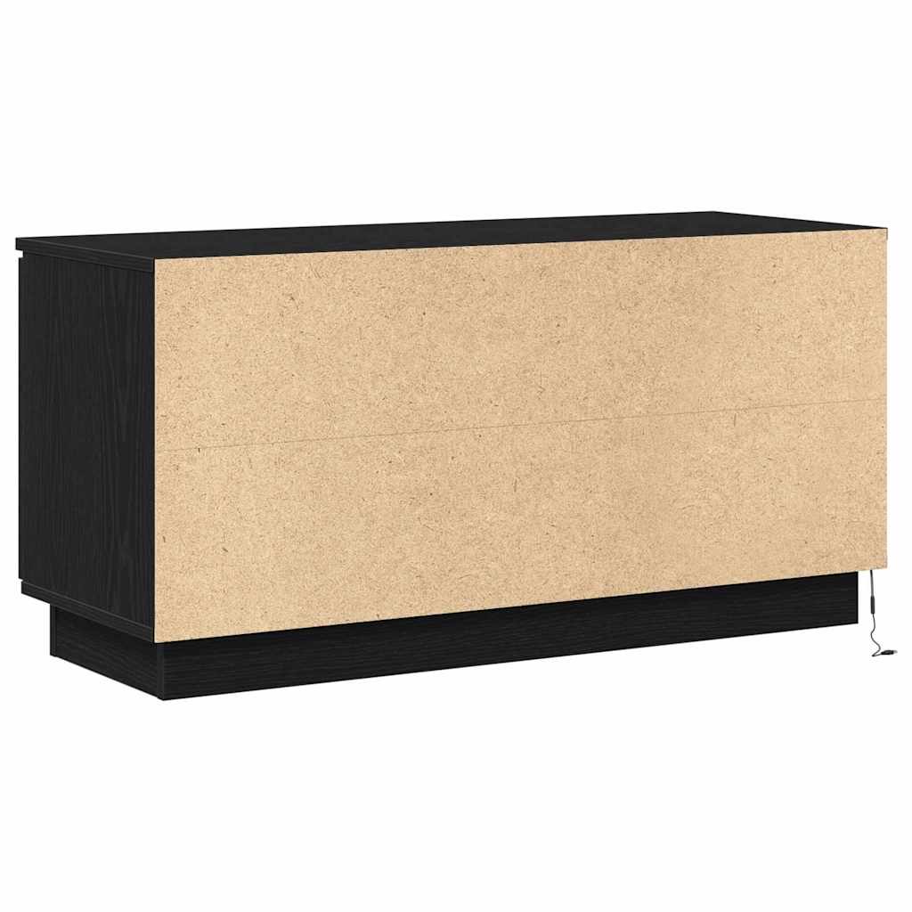 vidaXL TV Cabinet Black Oak 100 x 38 x 49 cm Engineered Wood