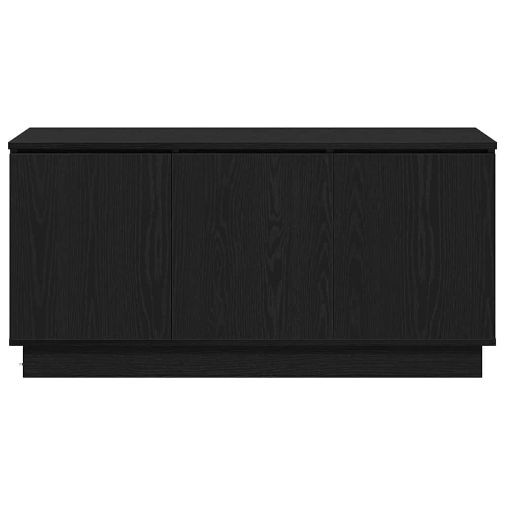 vidaXL TV Cabinet Black Oak 100 x 38 x 49 cm Engineered Wood