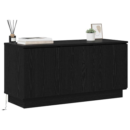 vidaXL TV Cabinet Black Oak 100 x 38 x 49 cm Engineered Wood