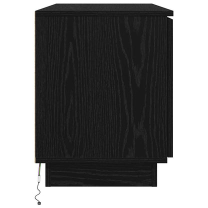 vidaXL TV Cabinet Black Oak 100 x 38 x 49 cm Engineered Wood