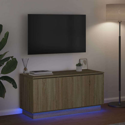 vidaXL TV Cabinet Sonoma Oak 100 x 38 x 49 cm Engineered Wood
