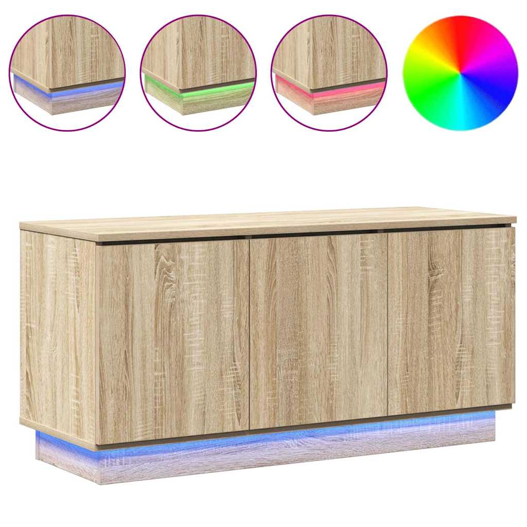 vidaXL TV Cabinet Sonoma Oak 100 x 38 x 49 cm Engineered Wood